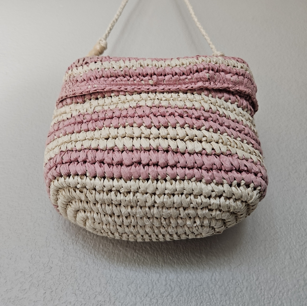 Zara woven raffia cross body bag - Picture 7 of 9